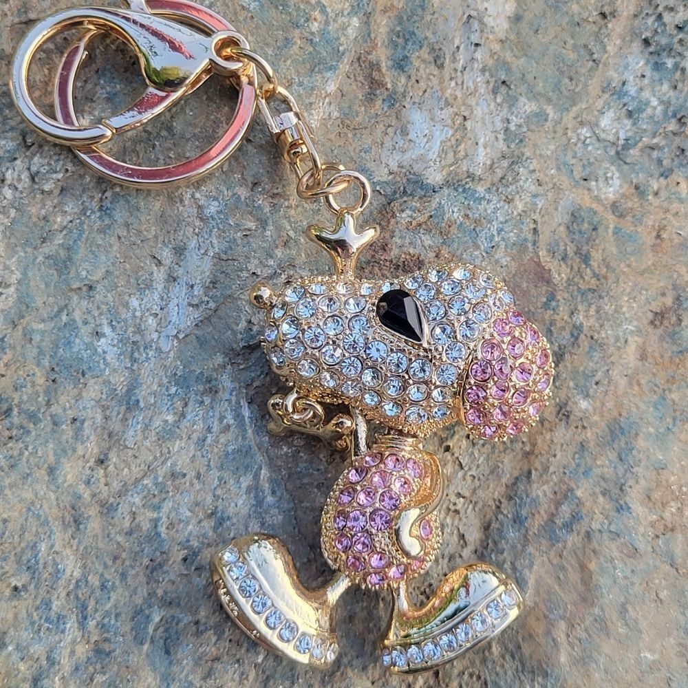 Austrian Crystal Dog Keychain‎ - Picture 2 of 8